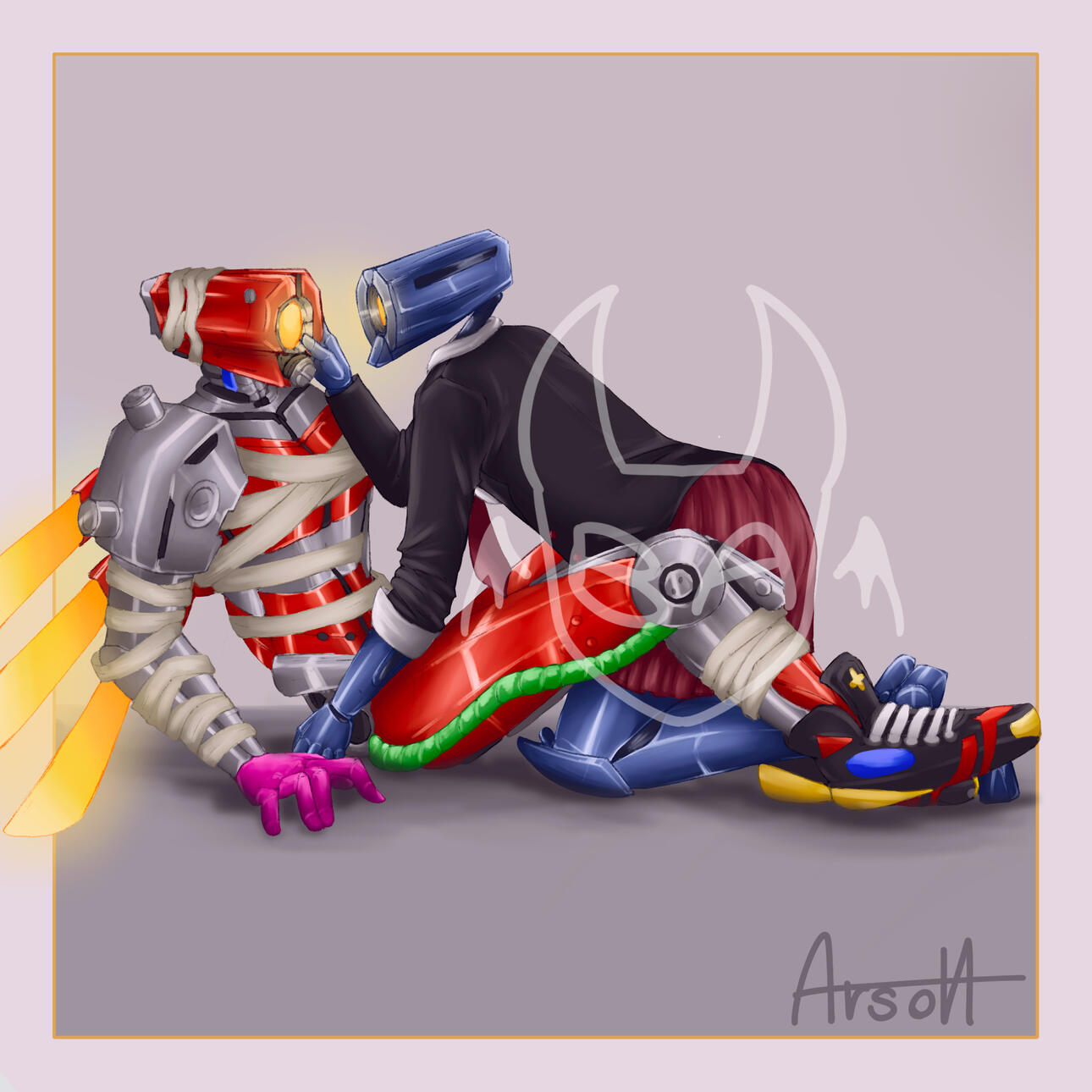 Full body with shading + two characters (~80€)