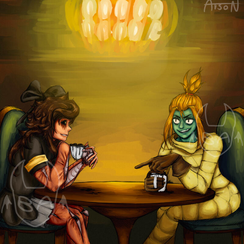 half body with shading + 2 characters (~60€)